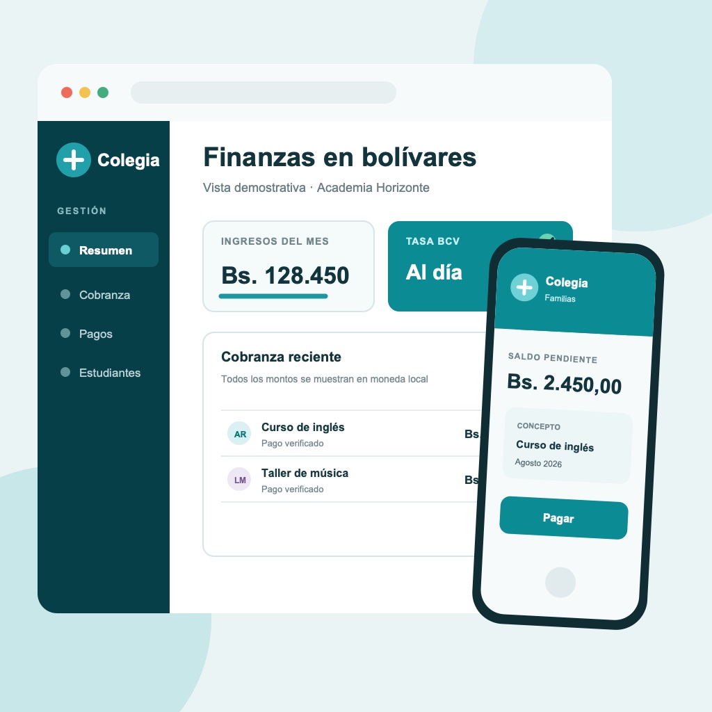 Software venezolano para tu academia: precios en bolívares, sin sorpresas